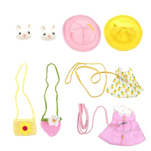 WOONEKY 2 Sets Pet Rabbit Harness Schöne Tasche Warmer Hut Und Kleidung Mit Kaninchendekoration von WOONEKY