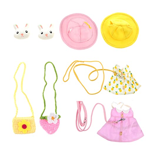 WOONEKY 2 Sets Pet Rabbit Harness Schöne Tasche Warmer Hut Und Kleidung Mit Kaninchendekoration von WOONEKY