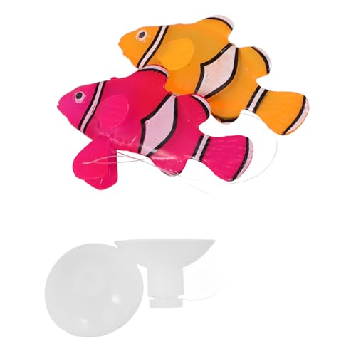 WOONEKY 2 Stück Aquarium Simulierte Fische Winzige Fische Ornament Gefälschte Schwimmende Fische Künstliche Schwimmende Fische Aquariumdekorationen Aquariumzubehör Aquariumfische Aquarium von WOONEKY