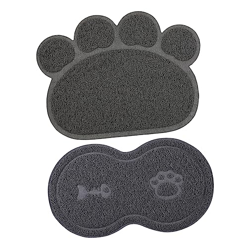 WOONEKY 2 Stück Haustiermatte Haustier Essnapf Pad Haustier Trinknapf Pad Hunde Trinknapf Pad Katzen Trinknapf Pad Haustierfutter Tischset Katzen Futtermatte Hunde Essnapf Pad Hundefutter von WOONEKY