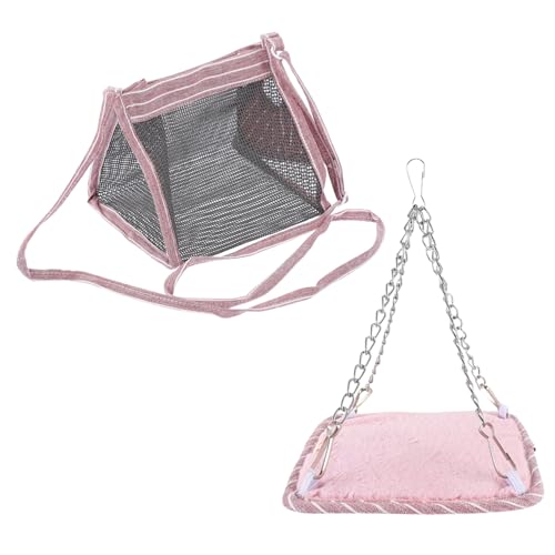 WOONEKY 2 Stücke Chinchilla Igele Carrier Bag Atmungsaktive Hamster Sling Tasche Mit Hängematte von WOONEKY