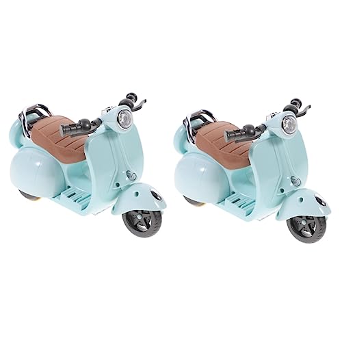 WOONEKY 2St Hamster- Hamster Spielzeug hamsterspielzeug Kleintier Spielzeug Kindermotorrad Zubehör fürs Auto Chinchilla-Accessoire kreatives Hamstermotorrad Plastik Sky-Blue von WOONEKY