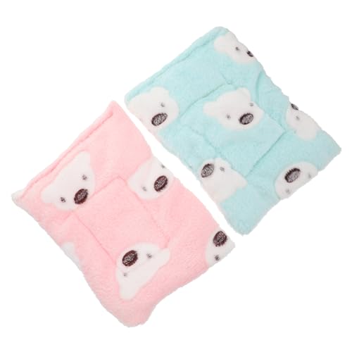 WOONEKY 2St Hamster Pad Hamsterbett weiches warmes Kissen kleine tierische weiche warme Decke hamsterkäfig zubehör Hamster zubehör für den käfig warme Hamstermatte kleines Haustierbett von WOONEKY