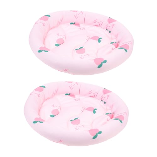 WOONEKY 2St Hamster Pad Reptilien-Schlafbett Beruhigendes Donut-Katzenbett Haustiermatte Hamster Schlafmatte Fußmatten Haustiere Kaninchen-Bodenbelag Kaninchen gefüllte Unterlage Eisseide von WOONEKY