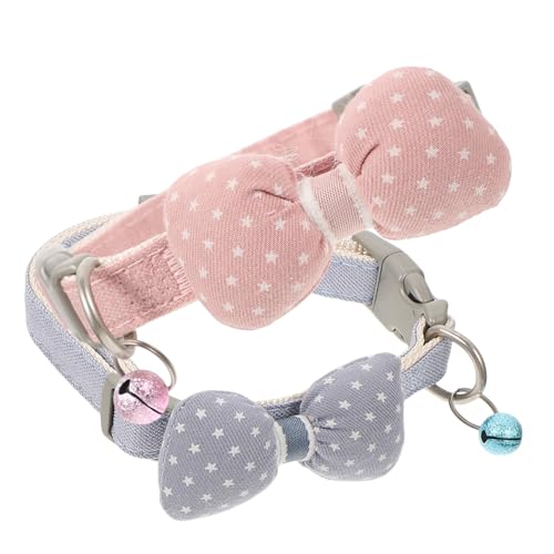 WOONEKY 2St Haustierhalsband-Ornament katzenhalsband katzenhalsbänder Welpenhalsband Welpen für Haustier für Katze Haustier Bowknot Halskette von WOONEKY