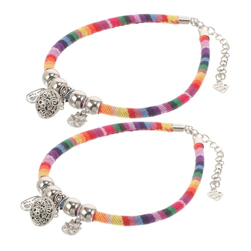 WOONEKY 2St Katze Hund Glocke Halsband Kätzchen-Kragen-Anhänger Neugeborene welpenhalsbänder für streu hundezubehör hundekragen Welpenhalsband exquisites Katzenhalsband Katzenhalsbänder von WOONEKY