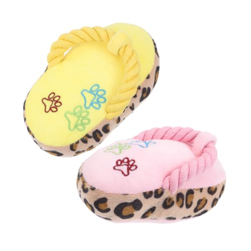 WOONEKY 2St Spielzeug Plüschtier chew Toy Dog Accessories Stuffed Soft Toys Plush Toy nachsprechende stofftiere Dog Toys Hund Hündchen gefüllte Puppe Interaktiver Plüsch für Welpen Rosa von WOONEKY