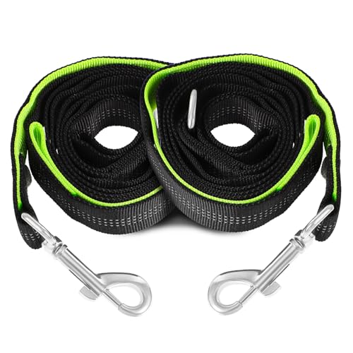 WOONEKY Nylon Haustier Leine Set 2 Stücke Reflektierende Hund Leinen Ausbildung Leine Swivel Verschluss Sicher für von WOONEKY