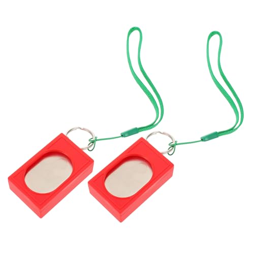 WOONEKY 2st Haustier-clicker Hundeklicker Clicker Für Welpentraining Clicker-welpen Trainieren Fingerklicker Für Hunde Cat Press Clicker Tiertrainingsklicker Bellkontrollgerät Rot Plastik von WOONEKY