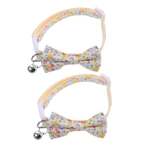 WOONEKY 2st Katzenhalsband Welpenhalsband Haustier Hundehalsband Katze Katze Hundehalsband Katzenversorgung Schönes Kätzchenhalsband X3 Polyester-Nylon Karikatur Zubehör von WOONEKY