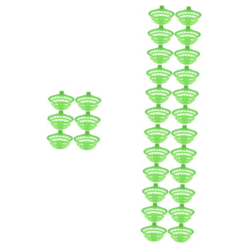 WOONEKY 30 STK Vogelnest Vogelstreu für den Käfig Bruthöhle für Kanarienvögel Nistplatz für Tauben Vogeleier Renntaube Papageiennest Becken Kanariennestpfanne Vogelversteck Plastik Green von WOONEKY
