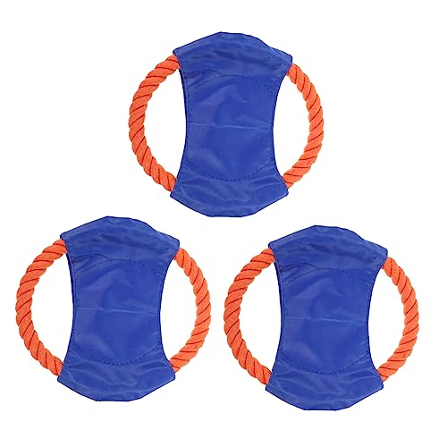 WOONEKY 3-teiliges Hunde-Disc-Spielzeug aktive Wurfscheibe für Hunde Robustes und sicheres Haustier-Trainingsspielzeug multifunktionales Spielzeug für Hunde Jungen und Mädchen zufällige Farbe von WOONEKY