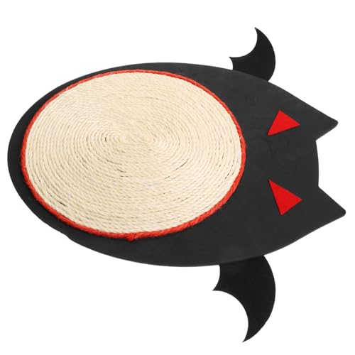 WOONEKY 3St Katzenspielzeug Katzenkratzbrett Katzenkratz-Requisiten Wandkratzer für Katzen Kätzchen Kratzbrett Katzenrad Halloween spielmatten Katzenbedarf Kratzmatte für Katzen Black von WOONEKY