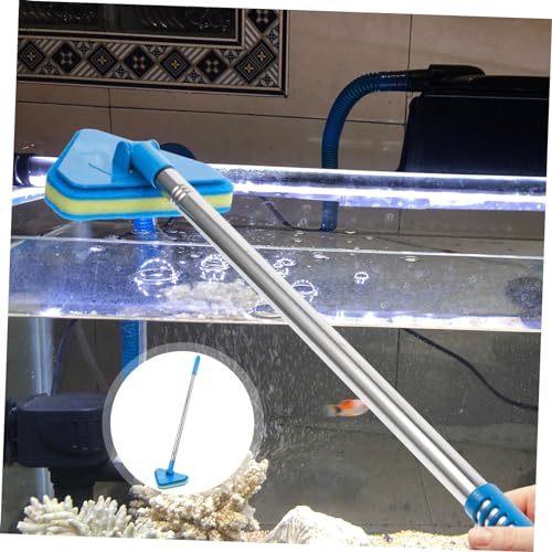 WOONEKY 3St Reinigungsbürste Zubehör für Aquarien Aquariumreiniger Teleskopreiniger Dreieck Bürstenreiniger mit langem Stiel kunststoffgriff Schwammreiniger Aquarienreiniger Green von WOONEKY