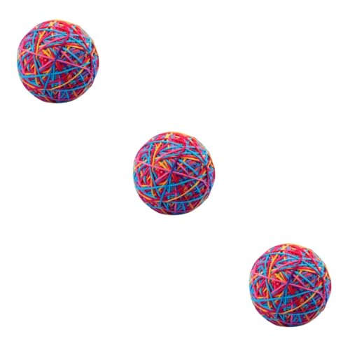 WOONEKY 3St Selbstglücklicher Ball Interaktiver Katzenball Kratzball für Katzen Kätzchen Kitten Spielzeug Katzen Spielzeug Interaktives Spielzeug mit Katzenbällen Katzenspielzeug Plüsch von WOONEKY