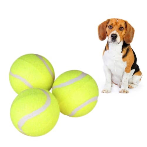 WOONEKY 3er Set Tennisbälle Für Hunde Kauspielzeuge Für Hunde Ideal Für Training Und Spiel Langlebig Und Robust Perfekte Pet Toys Für Kleine Und Große Hunde von WOONEKY