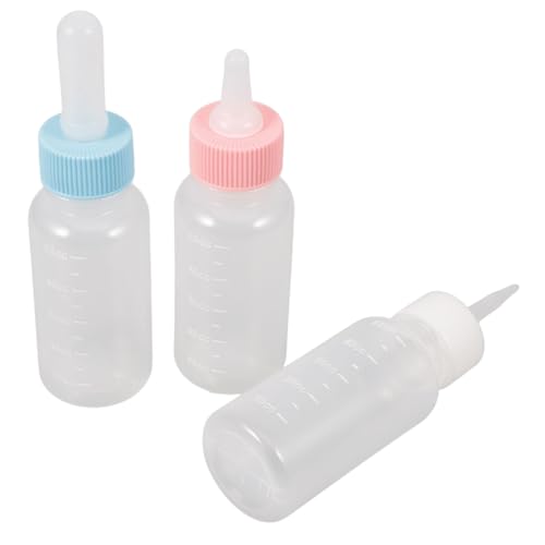 WOONEKY 3st Pet-Flasche Futterflasche Für Haustiere Milchspender Für Welpen Kaninchen-babyflasche Babyflasche Für Haustiere Hund Wasserflasche Fläschchen Für Lämmer Futtermittel Silikon von WOONEKY