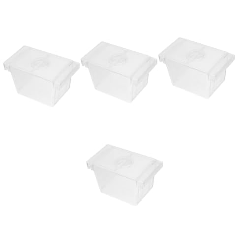 WOONEKY 4 Stück Brutkasten Für Frittierboxen Acrylbox Aquarium Kindergarten Trennnetz Für Aquarien Aquarienfische Fisch-isolationsfall Zuchtbecken Betta-Aquarium Mit Trennwand Plastik von WOONEKY