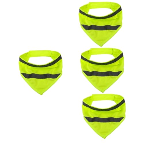 WOONEKY 4 Stück Dreieckstuch Für Haustiere Welpenbandana Für Hundeschal Dreieckstuch Für Hunde Fluoreszierender Katzenschal Outdoor-hundebandana Halsband Für Hunde Hundelätzchen Polyester von WOONEKY