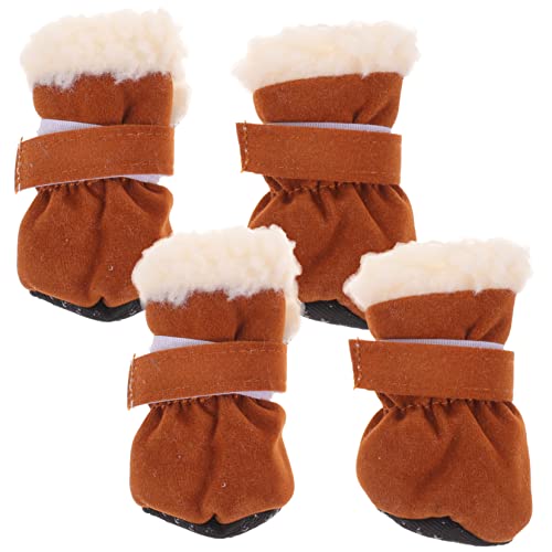 WOONEKY 4 Stück Haustier Schneestiefel Schneestiefel Für Hunde Hunde Schneestiefel rutschfeste Hundestiefel Hundestiefel Schneehund Schneeschuhe Für Kleine Hunde Schneestiefel Für von WOONEKY