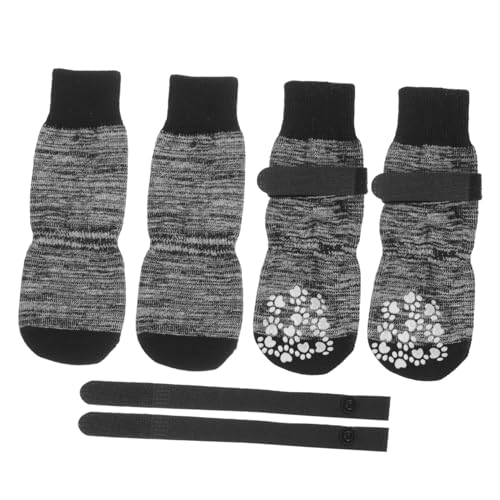 WOONEKY 4 Stück Haustier Socken Tragbare Haustiersocken Socken Für Hund Hundesocken Austauschbare Hundepfotenschützer Kompakte Baumwollsocken Reine Baumwolle Weihnachten Kleiner Hund von WOONEKY