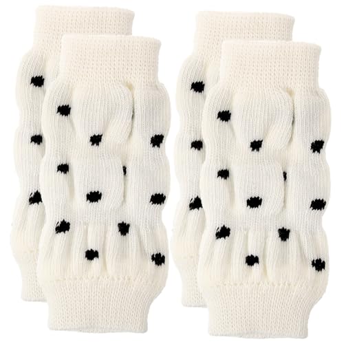 WOONEKY 4 Stück Haustiersocken Haustierzubehör Hundebedarf Ellenbogenstütze Für Hunde Beinwärmer Für Haustiere Hundewärmer Für Die Beine Hundeschutz Weiß Baumwolle Warm Halten Kleidung von WOONEKY