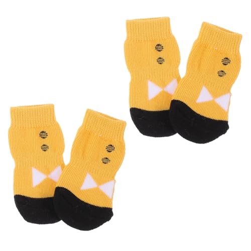 WOONEKY 4 Stück Haustiersocken pet Supplies hundepflege rutschfeste socken Pfotenschutzsocken für Haustiere Hundesocken für verletzte Pfoten Welpe sockenschuhe Baumwollsocken für Haustiere von WOONEKY