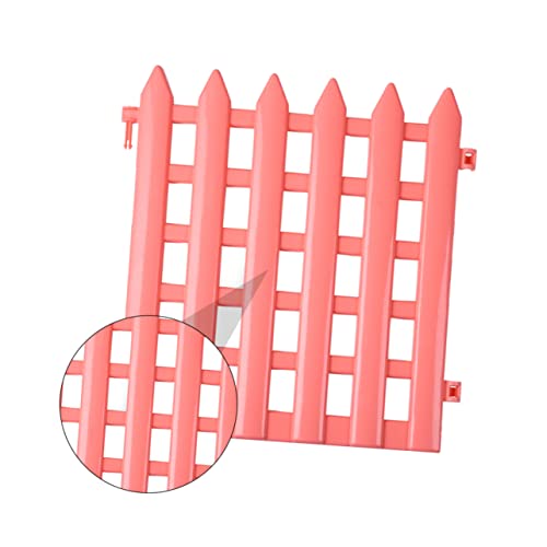 WOONEKY 4 Stück Plastik Zaun für Haustiere Sicherheitsbarriere Haustiersicherheit Pet Fence Pet Safety Fence Innengehege Spielgehege für Haustiere Neues umweltfreundliches PP-Material Rosa von WOONEKY