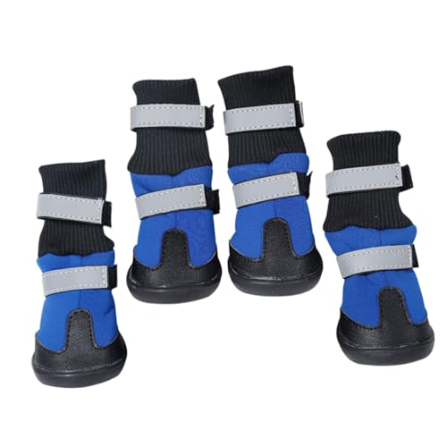 WOONEKY 4 Stück Schneestiefel Für Haustiere Welpenschuhe wasserdichte Hundeschuhe Regenhundeschuhe Haustier Booties Schneeschuhe Für Kleine Hunde Stiefel Für Hunde Katzenschuhe Persenning von WOONEKY