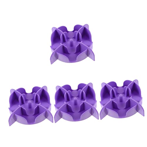 WOONEKY 4 Stück langsamer Zubringer Futternapf für Hunde Futternapf für Welpen Haustier Suction Cup saugnäpfe Hundenapf Langsamer Fressnapf für Hunde Fressnäpfe für Welpen Kieselgel Violet von WOONEKY