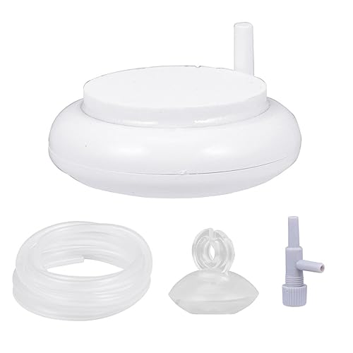 WOONEKY 4er Set Luftsteine Für Aquarien Ø 50 Mm Ausströmersteine Für Luftpumpen Ideal Für Teichsprudler Und Aquarienbelüftung Inklusive Saugnäpfen Zur Einfachen Befestigung von WOONEKY