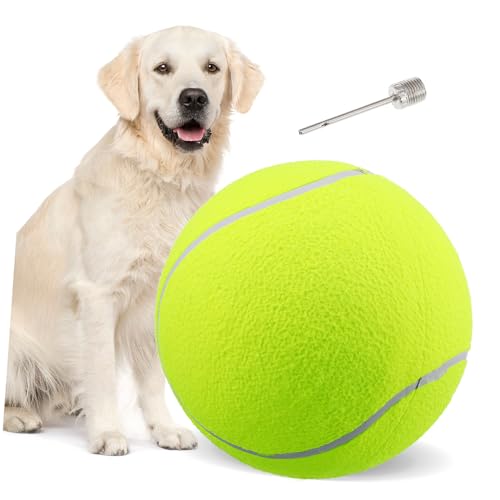 WOONEKY 5St sportgeräte Sport geräte Supple pet Toy Interactive pet Toy Large Dog Toy Ball für Hunderiesen kichernder Hundeball Hundebälle Hunde Fußball Hund spielt Spielzeug Tennis Green von WOONEKY