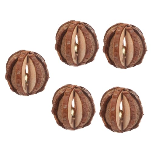 WOONEKY 5stücke Hamster Kauspielzeug Natürlichem Kau Und Spielzeug Für Kleintiere Fördert Gesunde Zähne Und Für Hamster Und Kaninchen Mit Wassermelonen-glockenball WOONEKY 5stücke Hamster Kauspielzeug Natürlichem Kau Und Spielzeug Für Kleintiere Fördert Gesunde Zähne Und Für Hamster Und Kaninchen Mit Wassermelonen-glockenball von WOONEKY