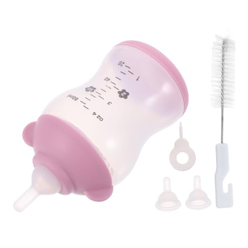 WOONEKY 6 Sätze welpen fütterung Flasche Futterspender Kreis-Wasserflasche Kätzchen-Kit hasenflasche pet Flaschen Haustiere Babyflasche für Haustier Haustierflasche Umweltschutz S Rosa von WOONEKY