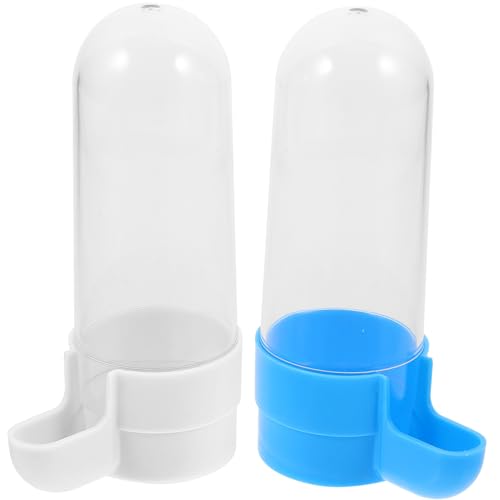 WOONEKY 8 STK Vogeltrinker Wachtel Bewässerungssystem Coop-Becher vogelfutterspender vogelfutterhäuschen Wasserspender Vogelfütterer Futterspender für Papageien vogelkäfig zubehör PVC Blue von WOONEKY