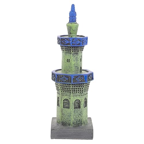 WOONEKY Dekorative Harz Turm Fisch Tank Schmuck Mini Handwerk Aquarium Berg Ornament von WOONEKY