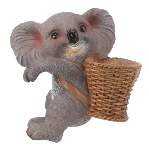 WOONEKY Aquarium Ornamente Kunstharz Koala Aquarium Dekoration – Niedliches Tier Aquarium Ornament Mit Aufbewahrungskorb Aquarium Dekorationen Heimdekoration Kunsthandwerk Koala von WOONEKY