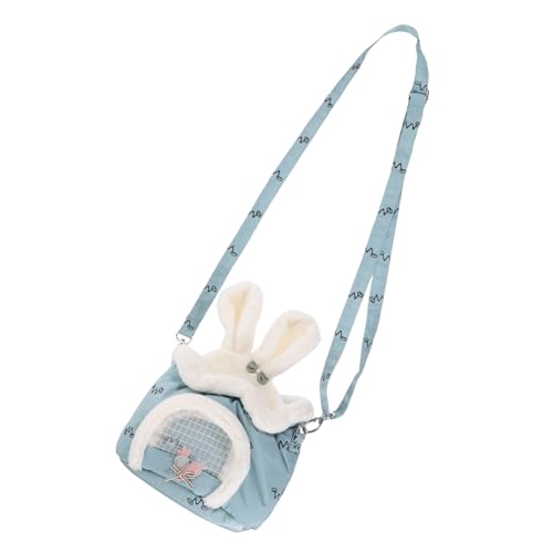 WOONEKY Atmungsaktive Tragetasche für Hamster robuste bequeme Reisetasche Reisetasche für Meerschweinchen Kaninchen Ratten Tragetasche Reisetasche für Haustiere Kleintier-Rucksack für den Außenbereich von WOONEKY