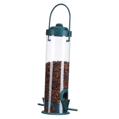 WOONEKY Automatischer Hummingbird Feeder Dunkelgrün Ideal Für Die Fütterung Von Wildvögeln Im Garten Und Auf Dem Balkon Hängender Vogelfutterspender von WOONEKY