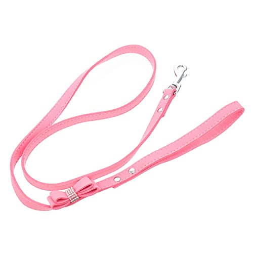 WOONEKY Diamanthalsband für Haustiere Laufleine für Haustiere Abschleppseil im Freien Welpe Haustierbedarf pet Supplies seilspanner Katze zieht Seil Abschleppseil für Hunde Mikrofaser Rosa von WOONEKY