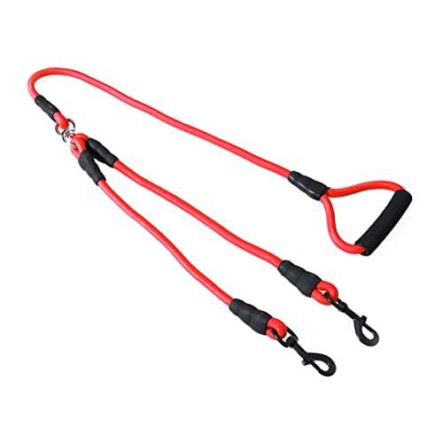 WOONEKY Doppelte Hundeleine Für Outdoor Aktivitäten Praktisches Zugseil Für Hunde x 140cm Rotes Design Ideal Für Training Und Strapazierfähiges Material Pet von WOONEKY