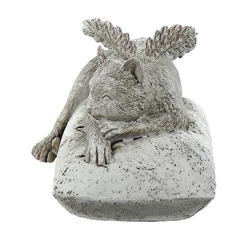 WOONEKY Engel Katze Ornamente Katzengrab Statue Katze mit Kätzchengeschenke Katzengarten Katze-Garten-Statue katzenangel Katzen Angel Garten-Gedenkstatue Katzen-Gedenk-Engel Harz von WOONEKY