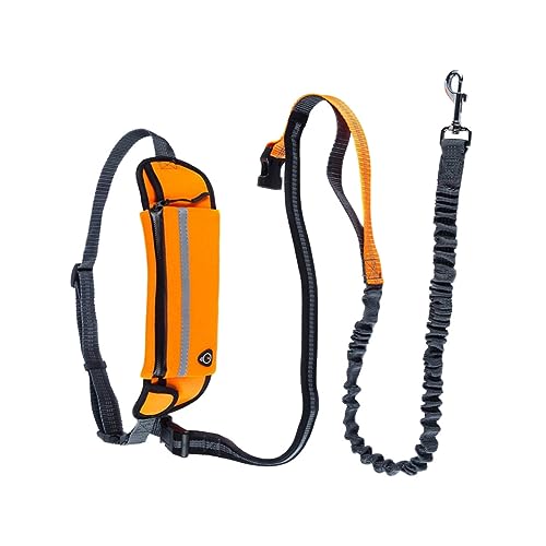 WOONEKY Hände Freie Hundeleine Mit Verstellbarem Hüfttasche Für Joggen Und Wanderungen Wasserdicht Orange Ideal Für Hundetraining Und Outdoor Aktivitäten von WOONEKY