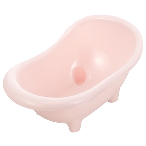 WOONEKY Hamster Badewanne Haushalt Chinchilla Badewanne Waschbare Töpfcheneinlagen Badewanne Für Haustiere Badewannenhalter Für Meerschweinchen Hamster-sandbad-Fall Spielzeuge Rosa Plastik von WOONEKY