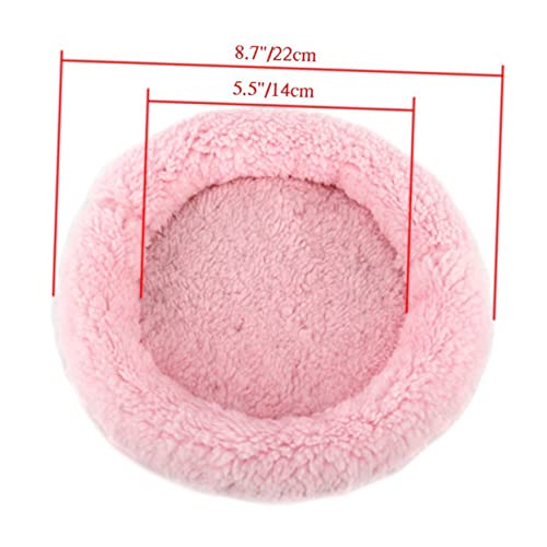 WOONEKY Hamster-Pad-Bett Hamster Bett hamsterbett pet Bed Hamstermatte Futter für Meerschweinchen Hamsterkissen Hamster Pad Maschinenwäsche Haustierbett Hamsterbedarf Haustiernest Rosa von WOONEKY