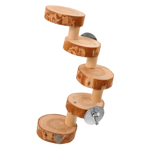 WOONEKY Hamster-Spielzeug Hamster Spielplatz Hamster Spielzeug Kleintier-Kletterspielzeug Rattenleiterbrücke Kaninchenzubehör Leitern Chinchilla-Spielzeug aus Holz Hamster-Kletterspielzeug von WOONEKY