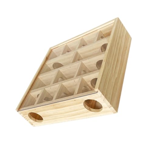 WOONEKY Hamster-Spielzeug Mehrgitter-Chinchilla-Labyrinth Chinchilla-Spielzeug Hamster Spielzeug hamsterspielzeug Spielzeuge Hamsterlabyrinth im Haushalt Chinchilla-Accessoire Holz von WOONEKY