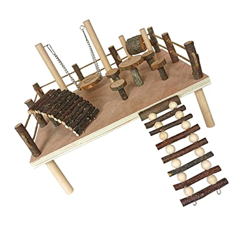 WOONEKY Hamster-kletterleiter Hamster Kletterleiter Spielzeug Eichhörnchen Spielzeug Kleines Tierleiterspielzeug Kaninchenspielzeug Für Hasen Kletterleiter Für Ratten Hasenkäfige Apfelholz von WOONEKY