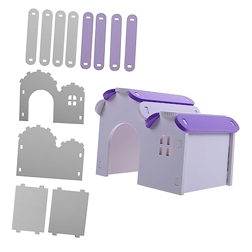 WOONEKY Hamsterhöhle hamsterbett Hamster versteck PVC Hamster Nest Hamster House Rennmaus-Spielhaus Schlafnest für Haustiere kleines Haustiernest Syrisches Hamsternest PVC-Material Violett von WOONEKY