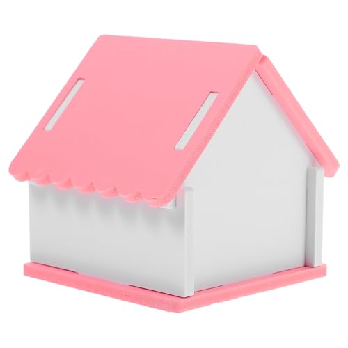 WOONEKY Hamsterversteck Meerschweinchenkäfig Kleines Hamstergehege Hamsterhütte Rattenkäfig Hamster Verstecken Rennmauskäfig Meerschweinchen-Labyrinth Schlafendes Nest Mini Rosa PVC von WOONEKY